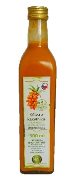 Bio-Detox Šťáva z Rakytníku Premium Pure s dužinou