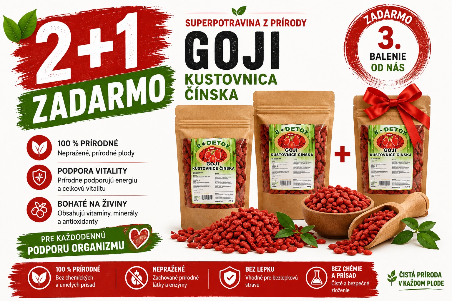 Goji 2 + 1 ZADARMO