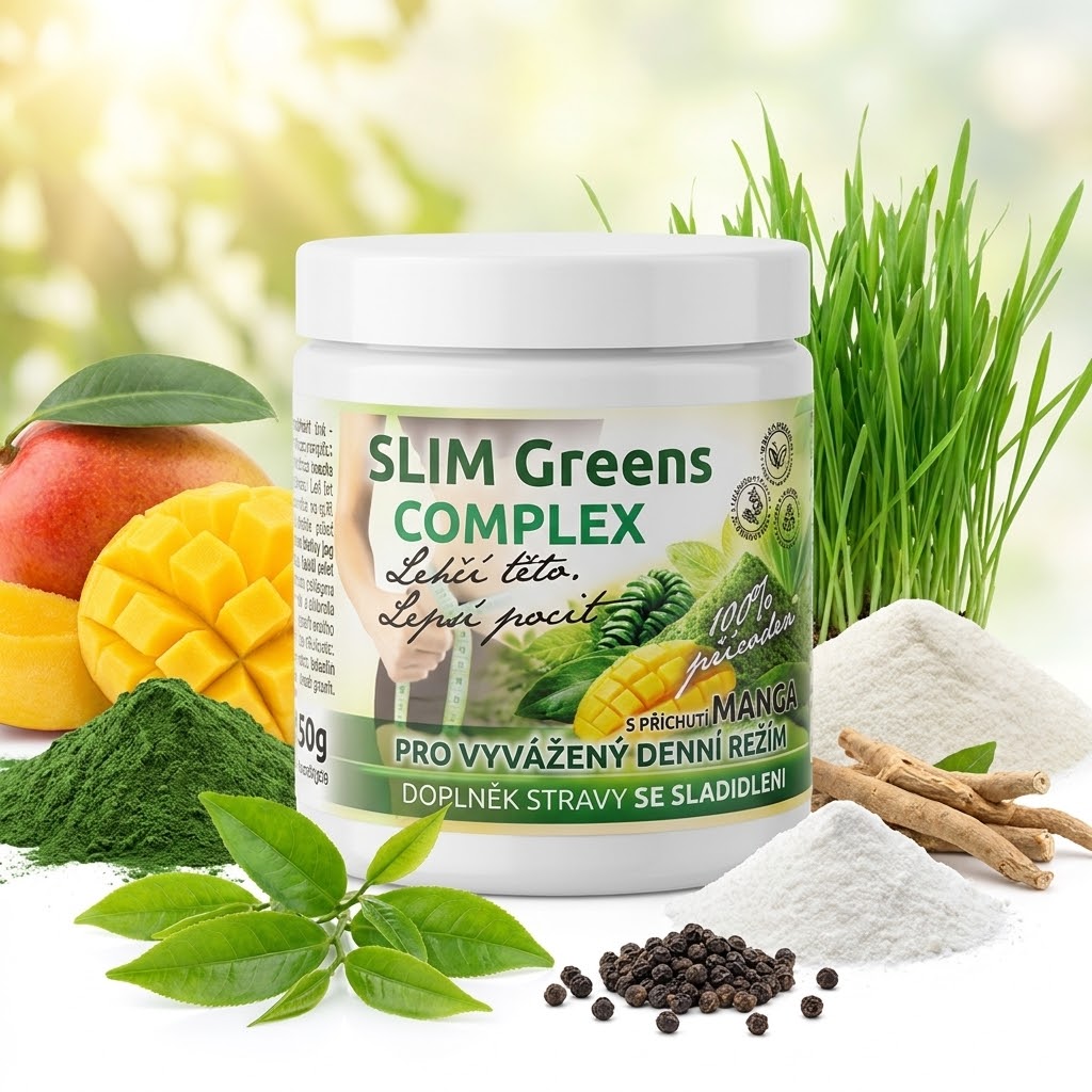 SuperGreens SLIM COMPLEX s mangovou príchuťou