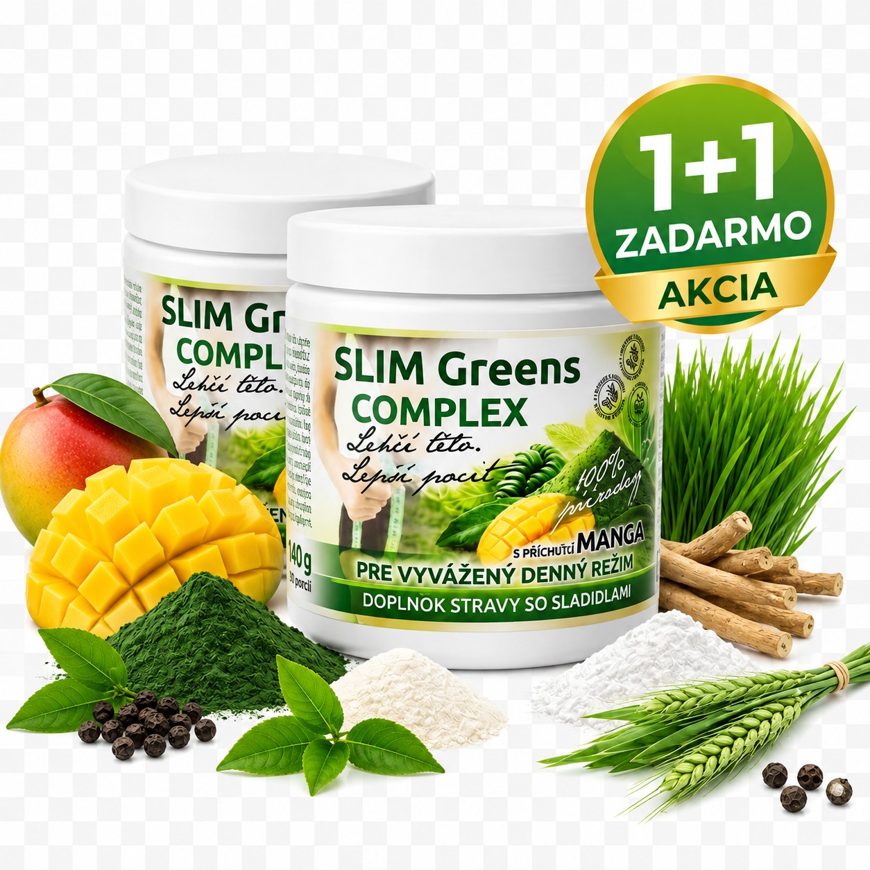SuperGreens SLIM COMPLEX 1 + 1 ZADARMO
