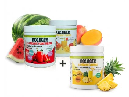 vodní meloun mango ananas s pozadím