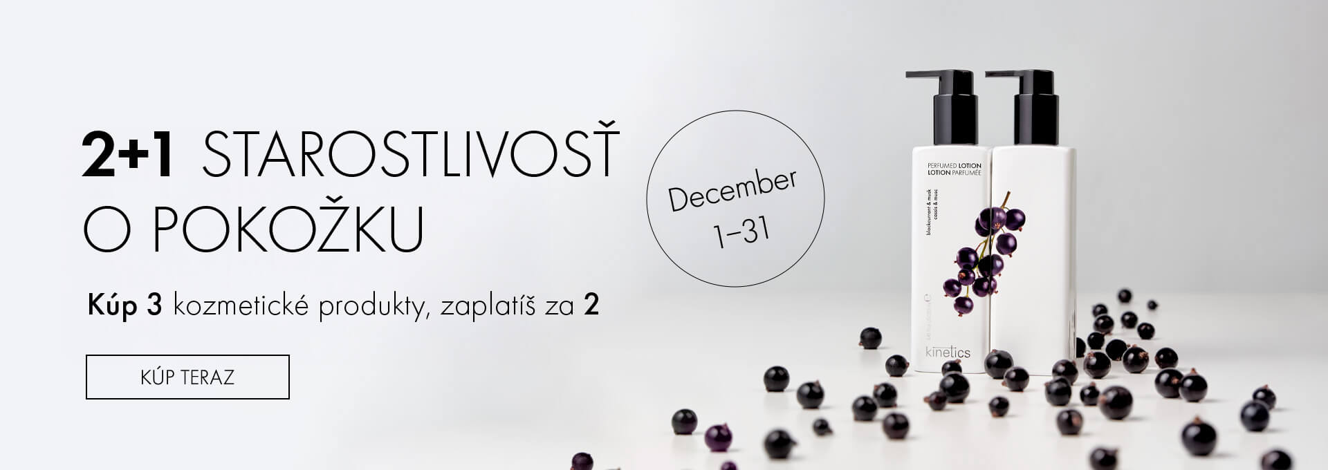 2+1 zadarmo na kozmetiku Kinetics