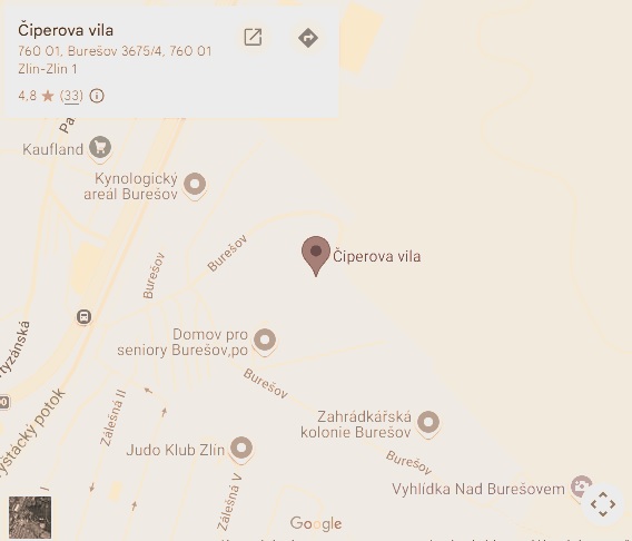 Mapa – Čiperova vila