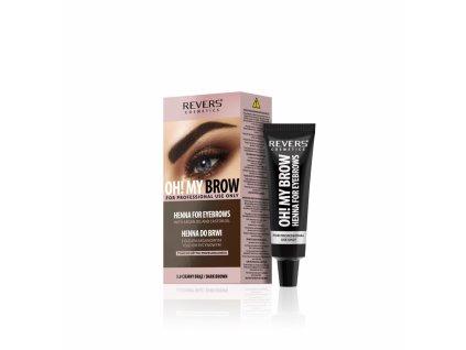 henna for eyebrows ohmy brow 30 dark brown with argan oil and castor oil