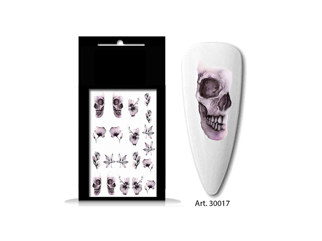 E-shop BIO NAILS BIO-nails vodolepka 30017 lebka a kvety