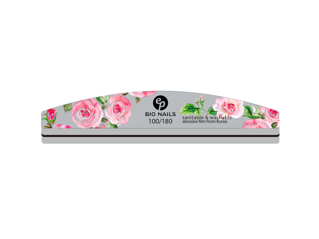 E-shop BIO NAILS Pilník profi 100/180 penový polmesiac rose Kusy: 1ks