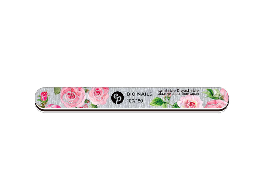 E-shop BIO NAILS Pilník profi 100/180 zebra rovný rose Kusy: 1ks