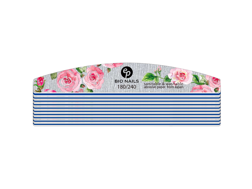 E-shop BIO-nails Pilník profi 180/240 zebra polmesiac Kusy: 10ks
