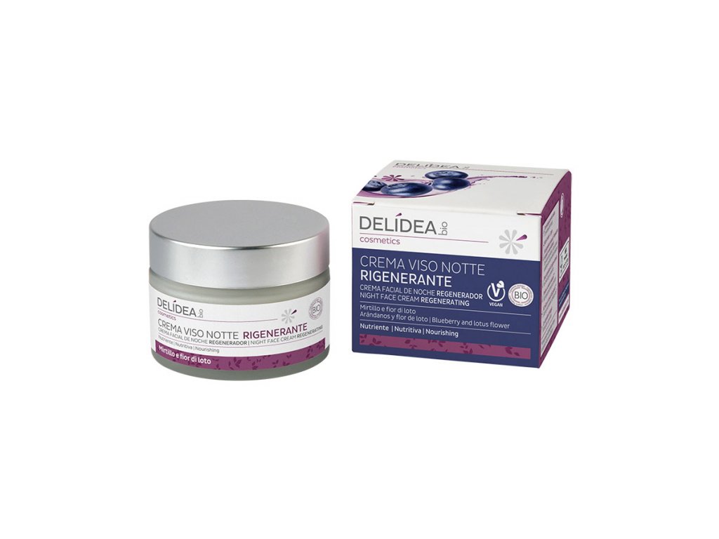 E-shop Delidea Čučoriedka a lotosový kvet bio regeneračný krém na tvár 50 ml