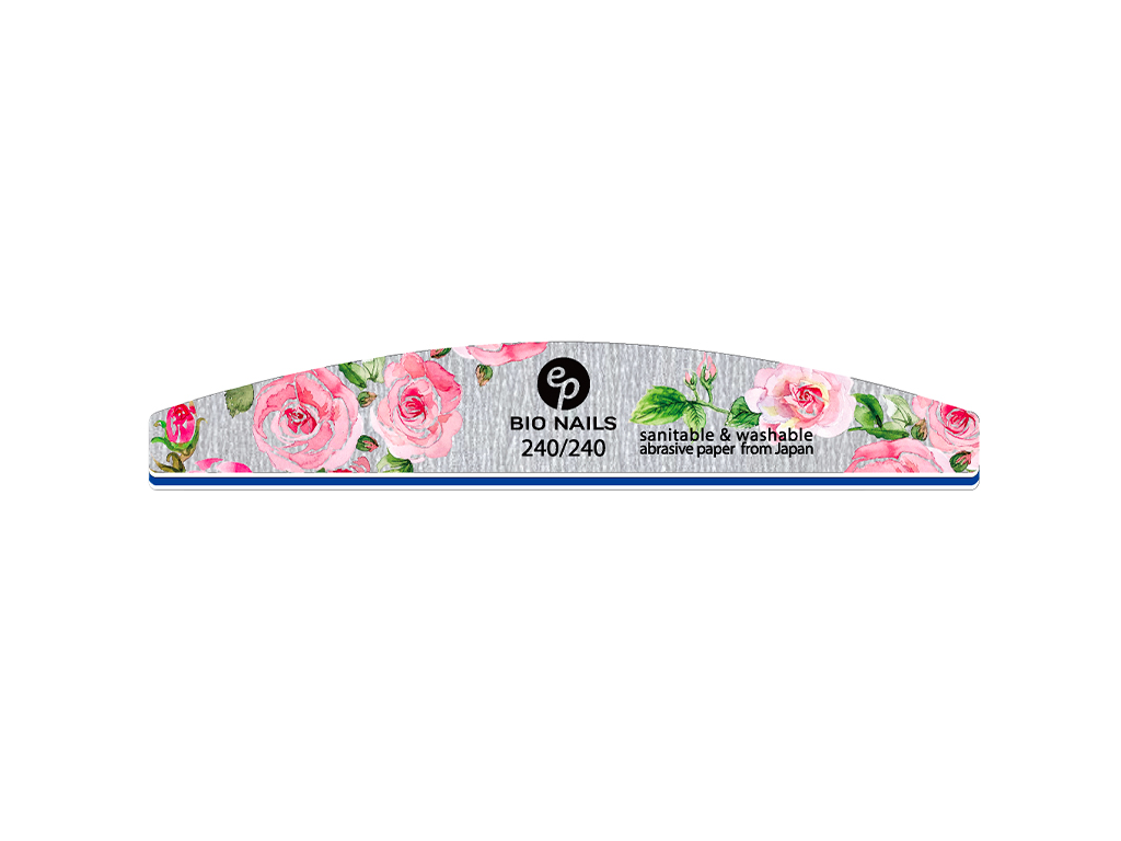 E-shop BIO NAILS Pilník profi 240/240 zebra polmesiac rose Kusy: 1ks