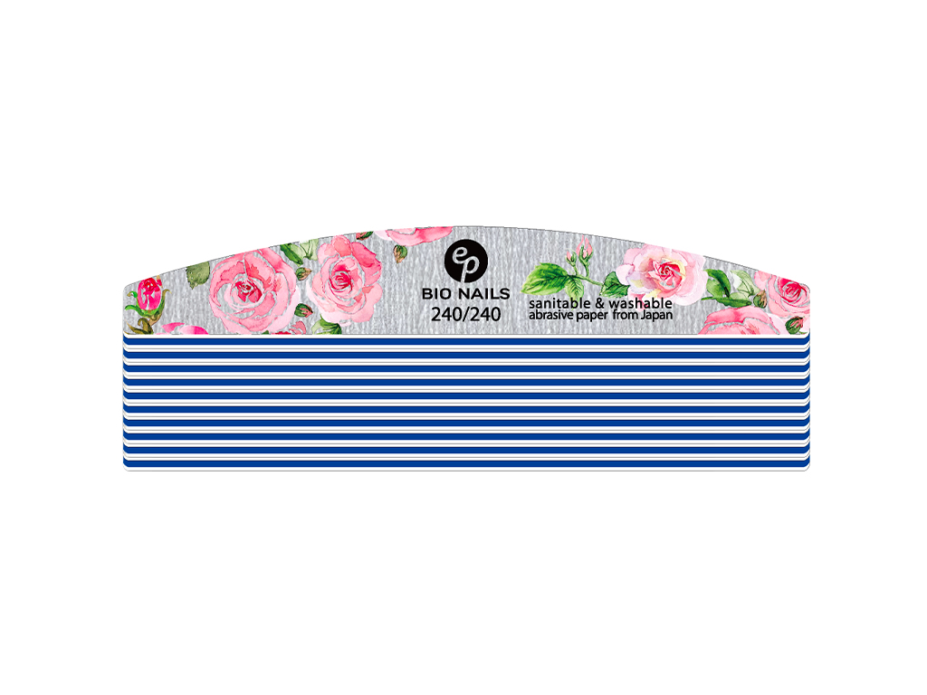 E-shop BIO NAILS Pilník profi 240/240 zebra polmesiac rose Kusy: 10ks