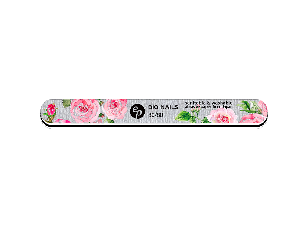 E-shop BIO NAILS Pilník profi 80/80 zebra rovný rose Kusy: 1ks