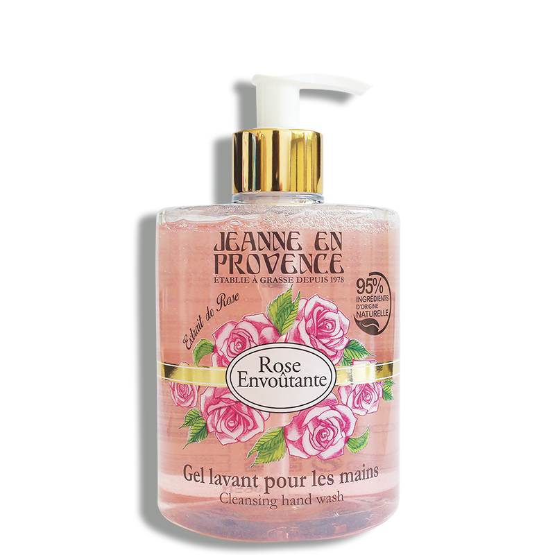 E-shop Jeanne en Provence umývací gél na ruky 500 ml Podmanivá ruža