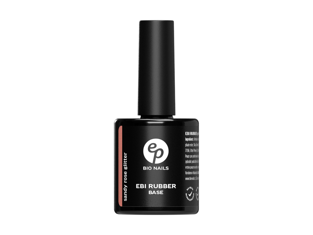 E-shop BIO NAILS EBI Rubber Base No HEMA Sandy Rose glitter 15 ml