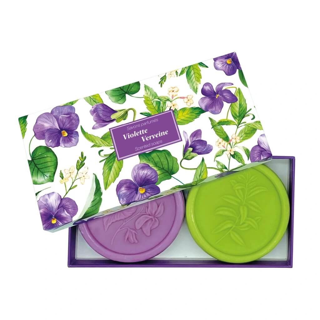 E-shop Esprit Provence Darčeková sada mydiel - Fialka & Verbena 2 x 100 g