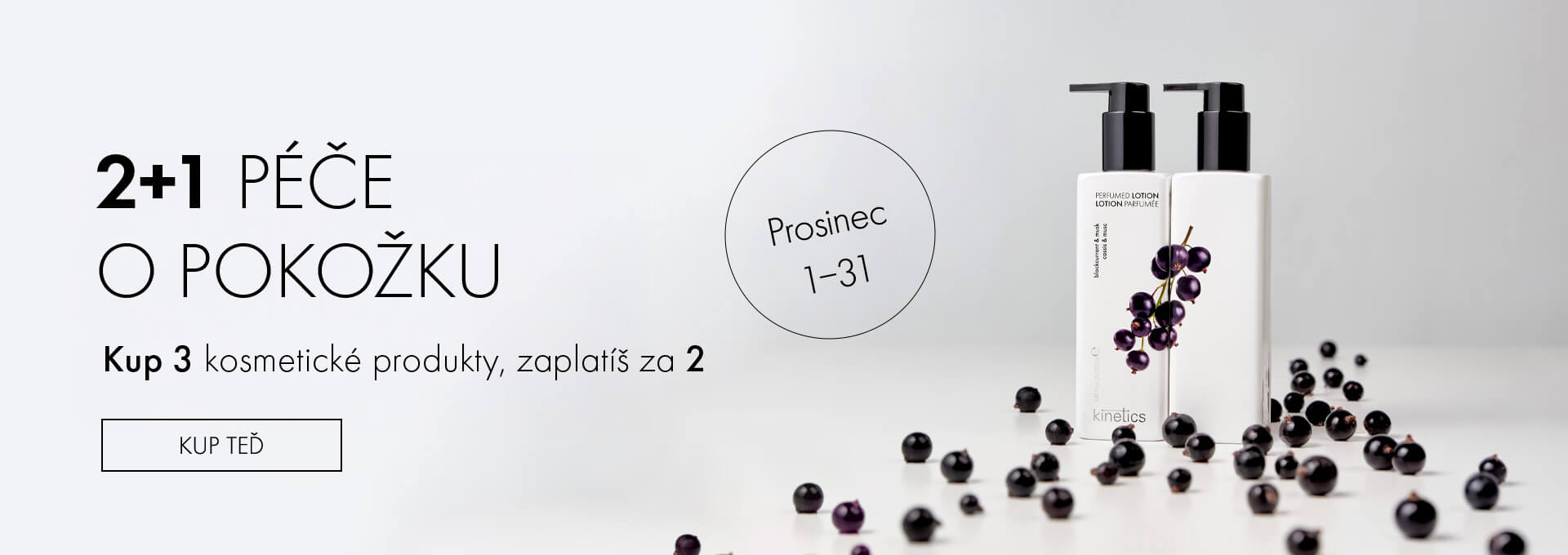 2+1 zdarma na kosmetiku Kinetics