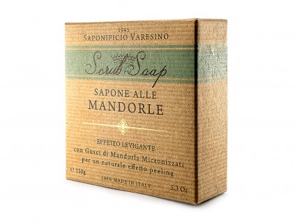Peelingové přírodní mýdlo s mandlovými skořápkami 150g