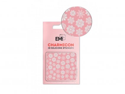 6692 charmicon 3d silicone stickers 150 snowflakes white 1,