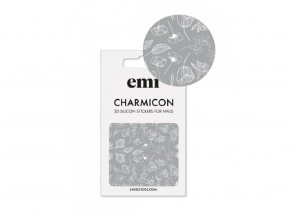 7214 charmicon 3d silicone stickers 177 white flowers