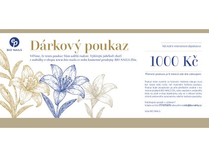 dárkový poukaz 2025 1000Kč