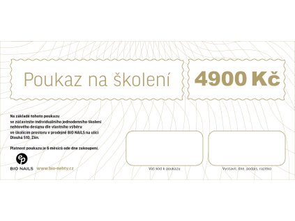 poukaz skoleni 4900