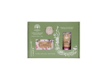 English Soap Company - Sada péče o tělo a ruce Růže & Pivoňka, 3 ks