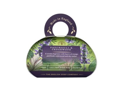 English Soap Company - Tuhé mýdlo Pačuli & Cedrové dřevo, 260g