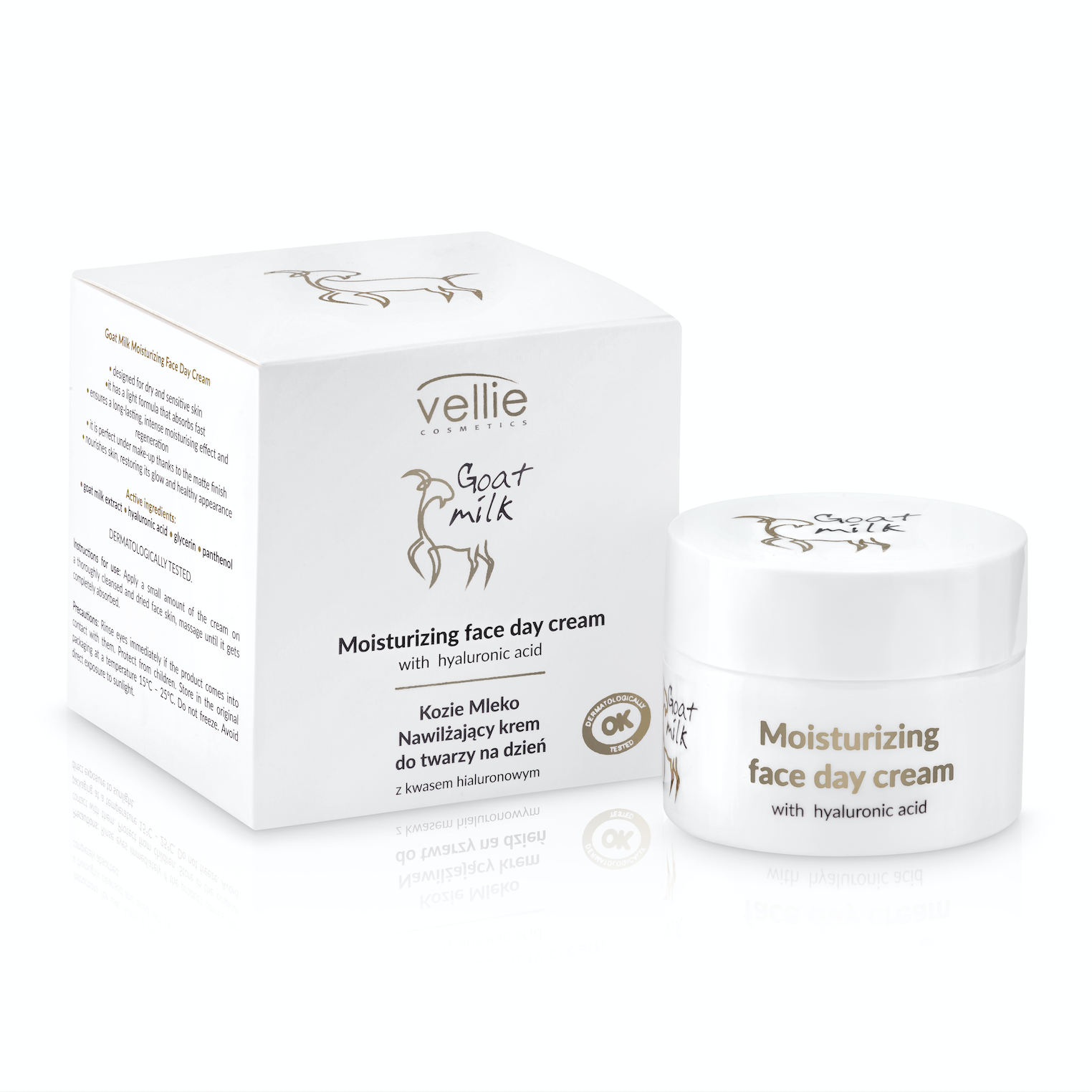 Levně Vellie Krém na obličej denní s kozím mlékem 50 ml