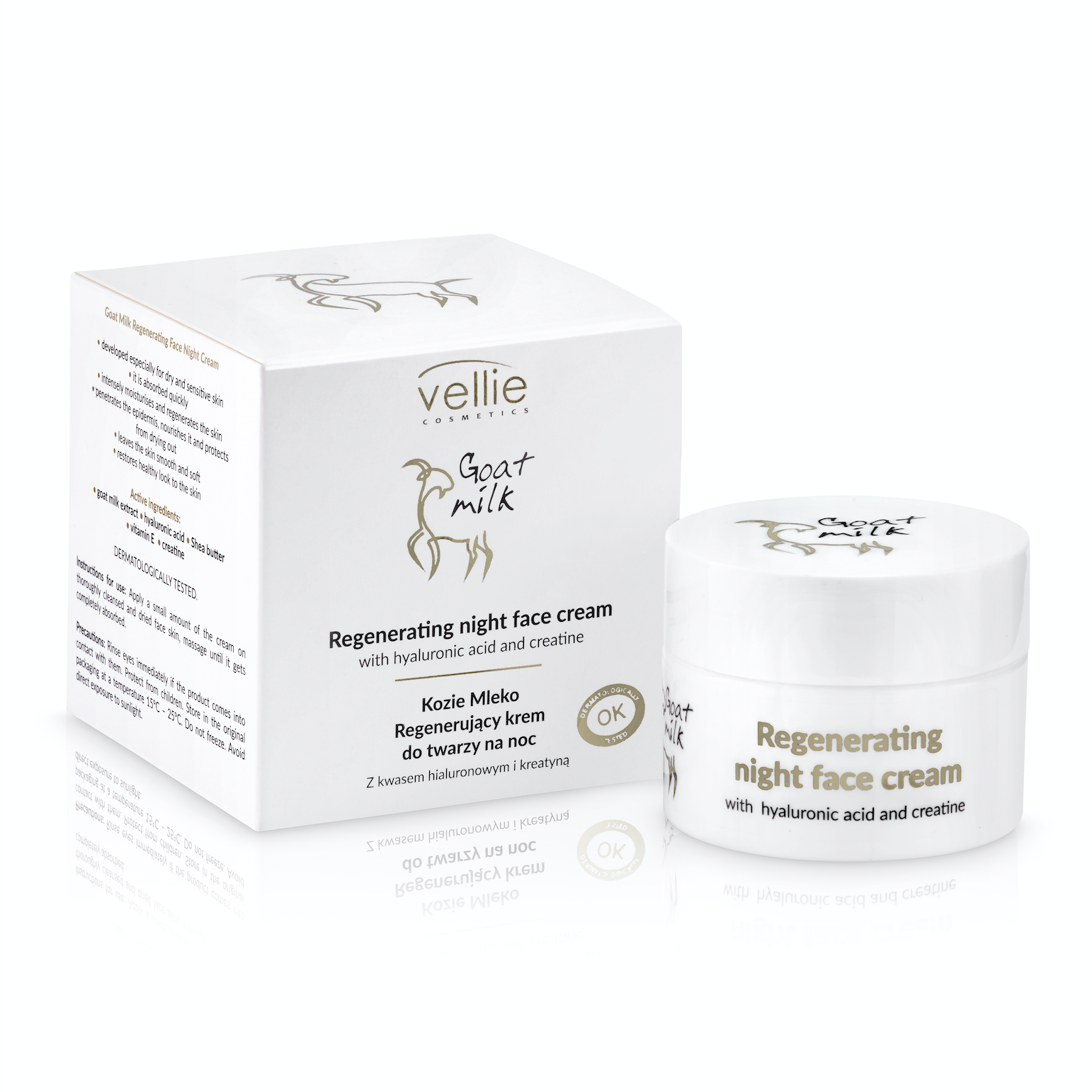 Levně Vellie Krém na obličej noční s kozím mlékem 50 ml