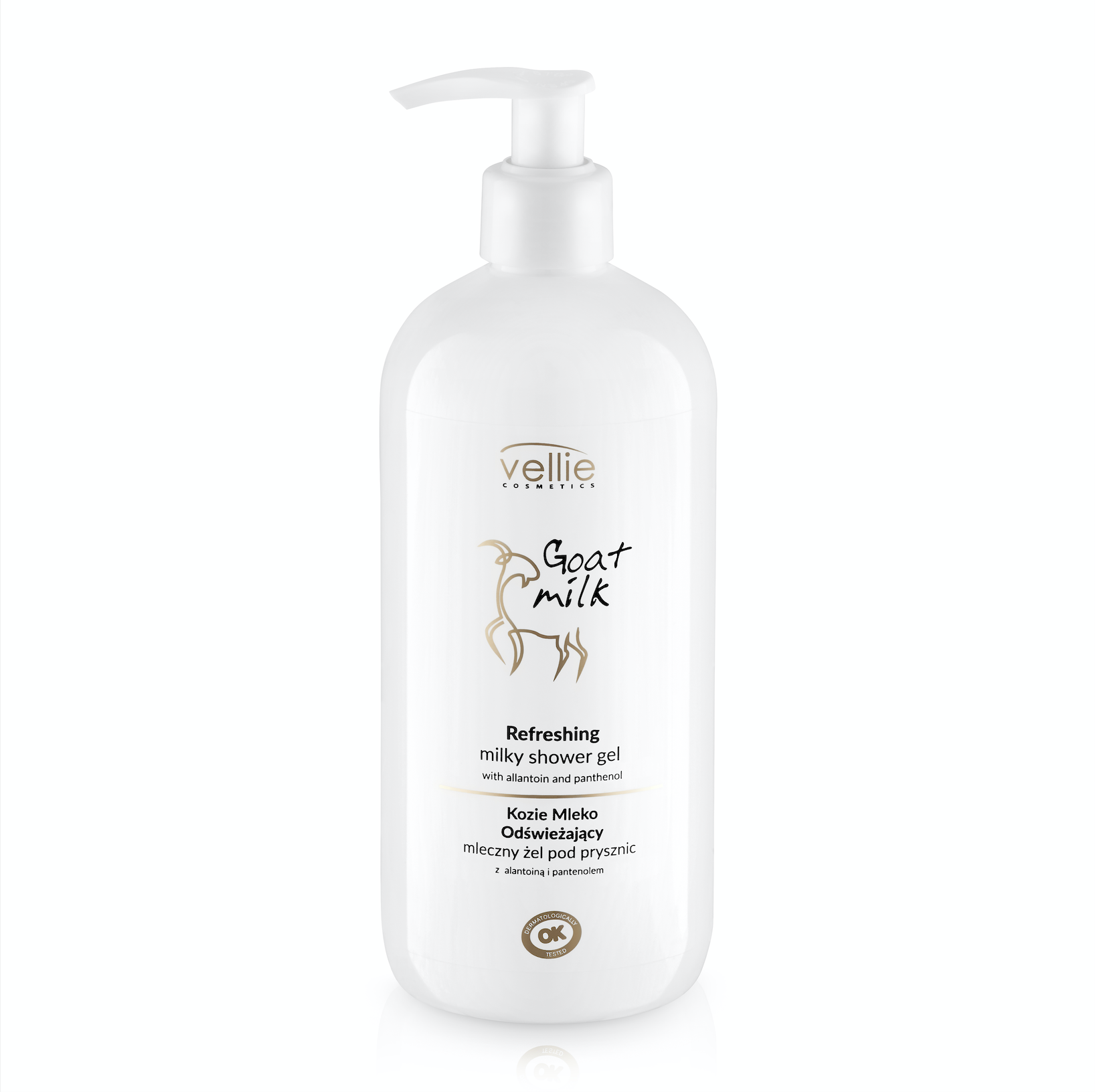 Levně Vellie Osvěžující mléčný sprchový gel s kozím mlékem 500 ml