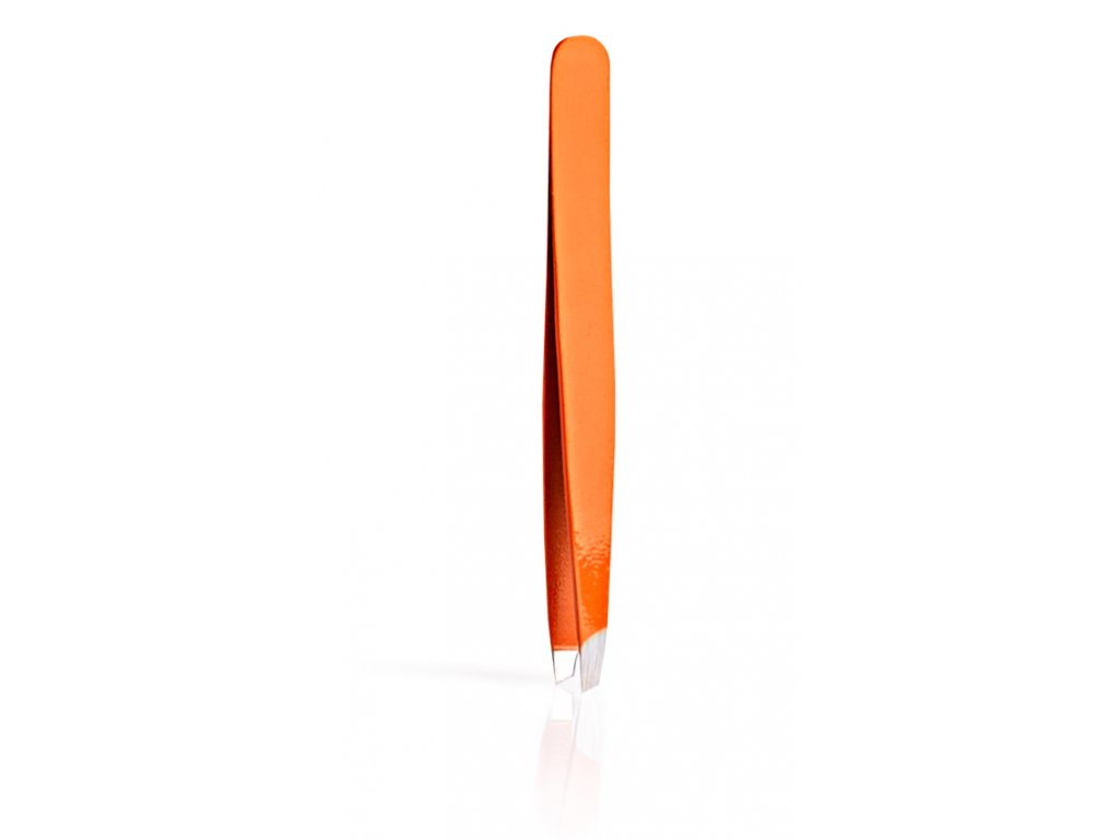 Levně BIO NAILS Pinzeta barevná zkosená Barva: oranžová