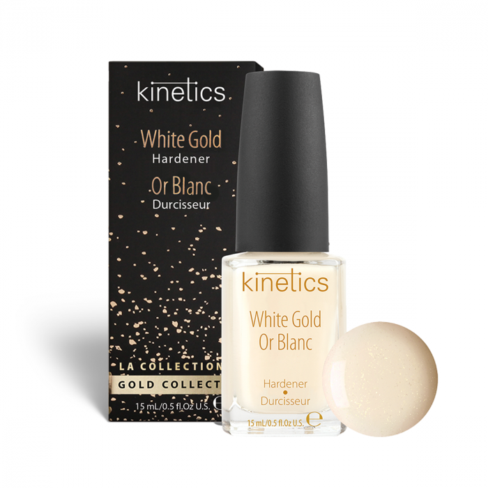 Levně Kinetics WHITE GOLD zpevňovač nehtů 15 ml