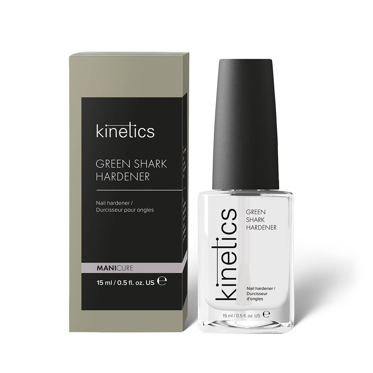 Levně Kinetics NANO GREEN SHARK zpevňující lak na nehty 15 ml