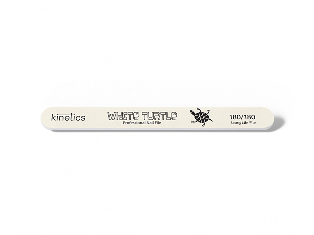 Levně KINETICS White Turtle Pilník profi 180/180 rovný bílý