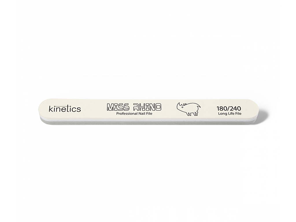 Levně KINETICS Miss Rhino Pilník profi 180/240 rovný 2v1 bílý