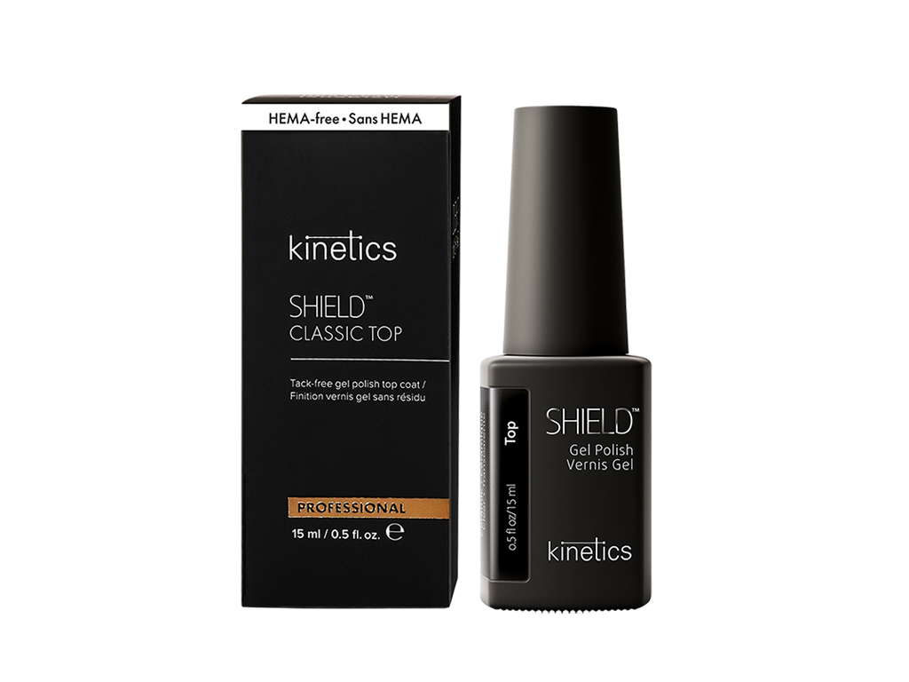 Levně Kinetics SHIELD Classic Top Coat Gel lak bezvýpotkový 15 ml