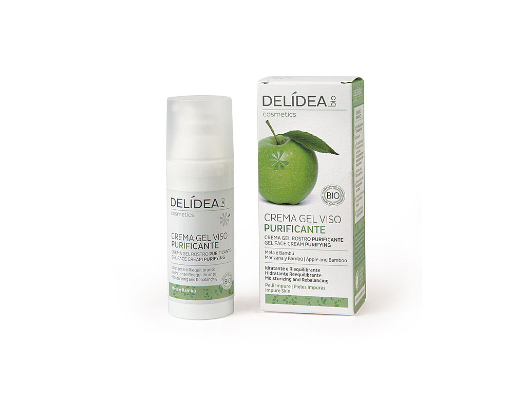 Delidea Jablko a bambus bio purifikační krémový gel na obličej 50 ml