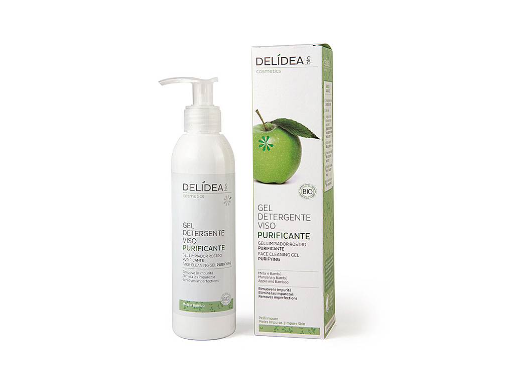 DELIDEA Jablko a bambus bio purifikační čisticí gel na obličej 200 ml