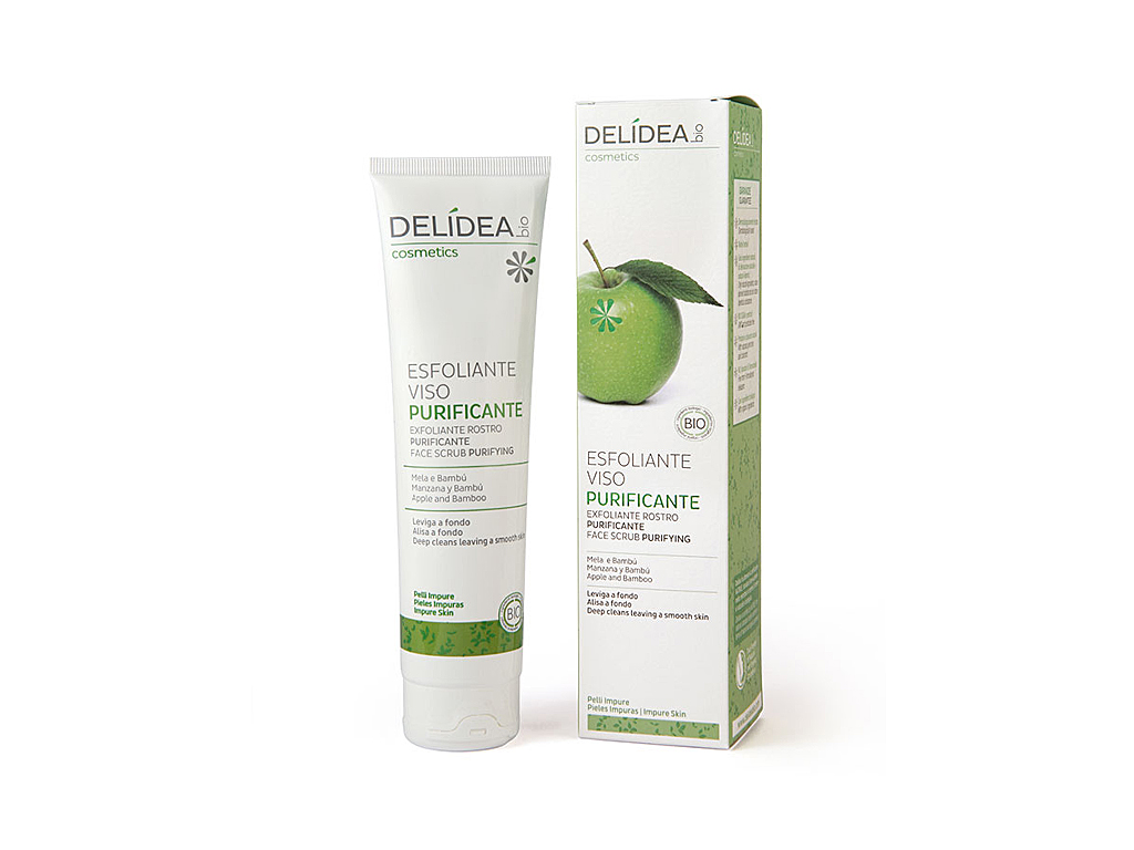 Levně Delidea Jablko a bambus vegan purifikační peeling na obličej 150 ml