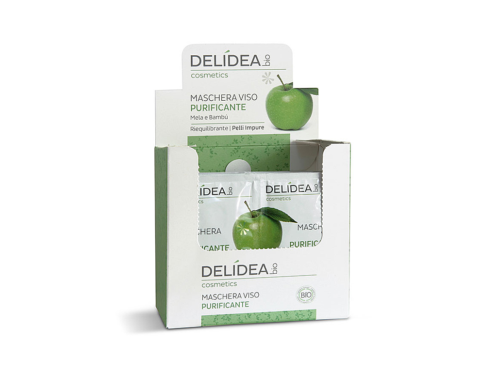 Delidea Jablko a bambus bio vyrovnávající maska na obličej s jablkem a bambusem 2 x 10 ml