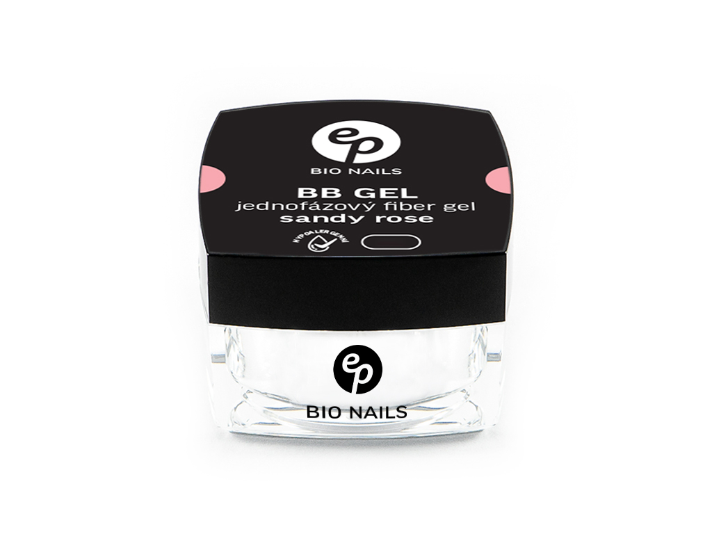 BIO NAILS BB gel FIBER SANDY ROSE jednofázový hypoalergenní Objemy: 5 ml
