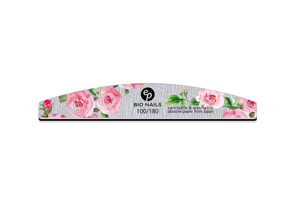 BIO NAILS Pilník profi 100/180 zebra půlměsíc rose Kusy: 1 ks