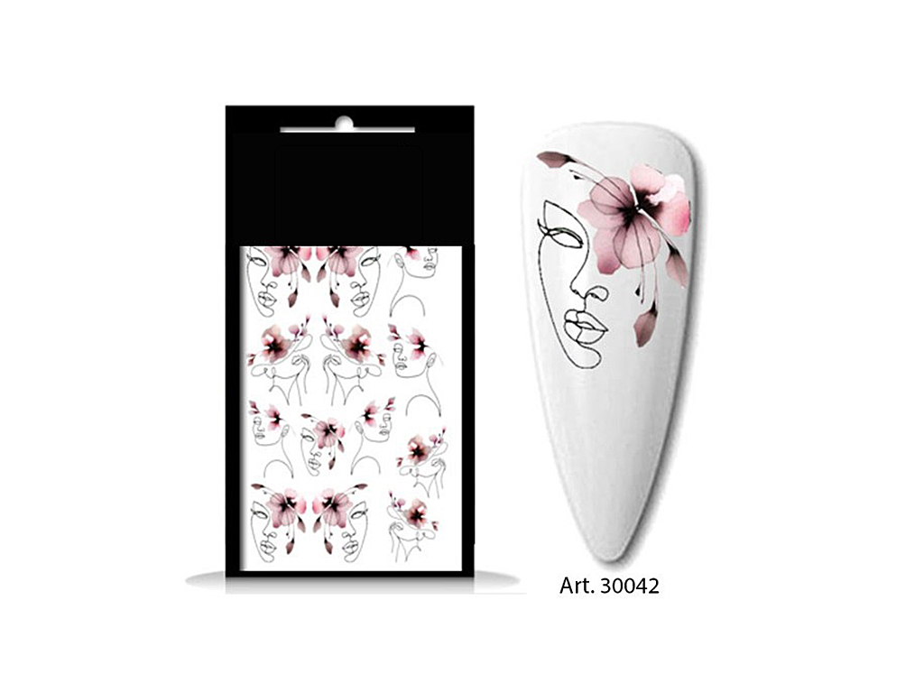 Levně BIO NAILS BIO-nails vodolepka 30042 obličej a květ