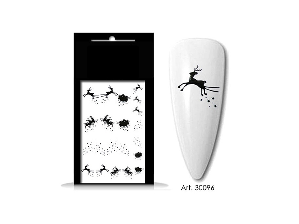 Levně BIO NAILS BIO-nails vodolepka 30096 vánoční sáně