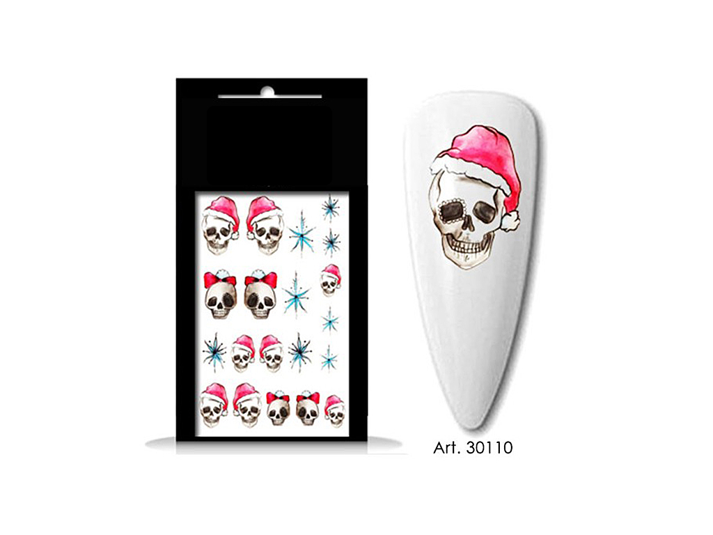 Levně BIO NAILS BIO-nails vodolepka 30110 vánoční lebka