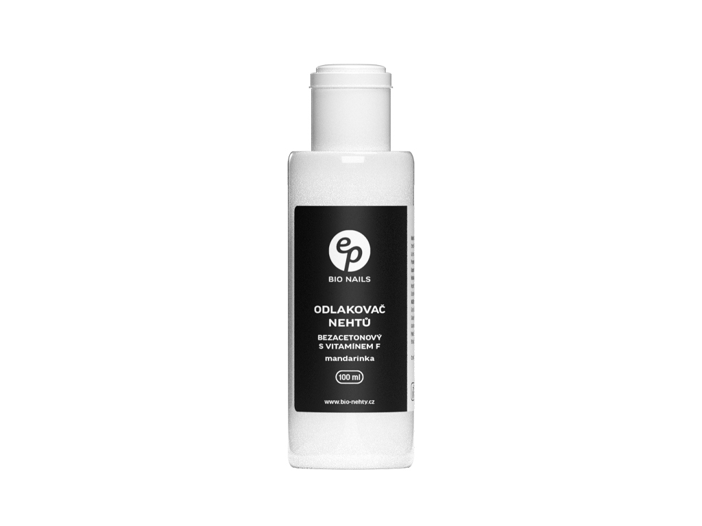 Levně Odlakovač bez acetonu MANDARINKA + VITAMÍN F BIO NAILS 100 ml