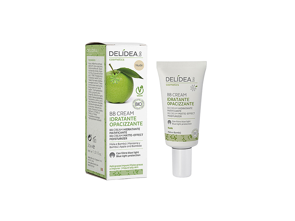 Levně Delidea Jablko a bambus hydratační matující BB gel NUDE 30 ml