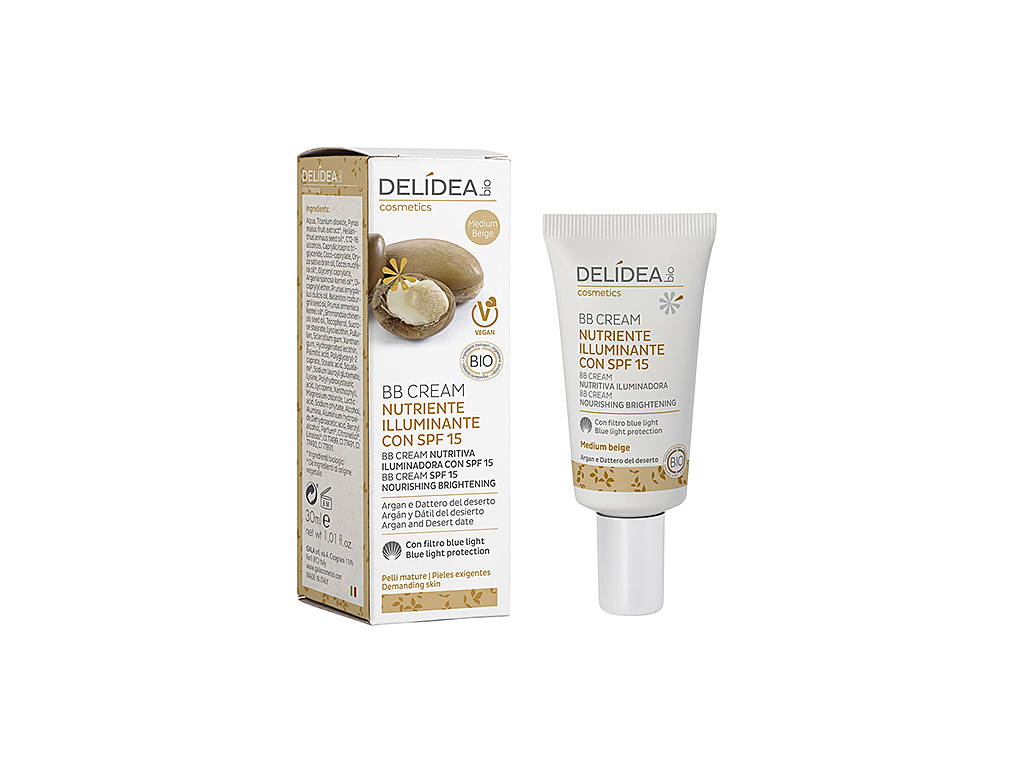 Levně Delidea Argan a datle výživný BB krém s fitrem SPF 15 MEDIUM BEIGE 30 ml