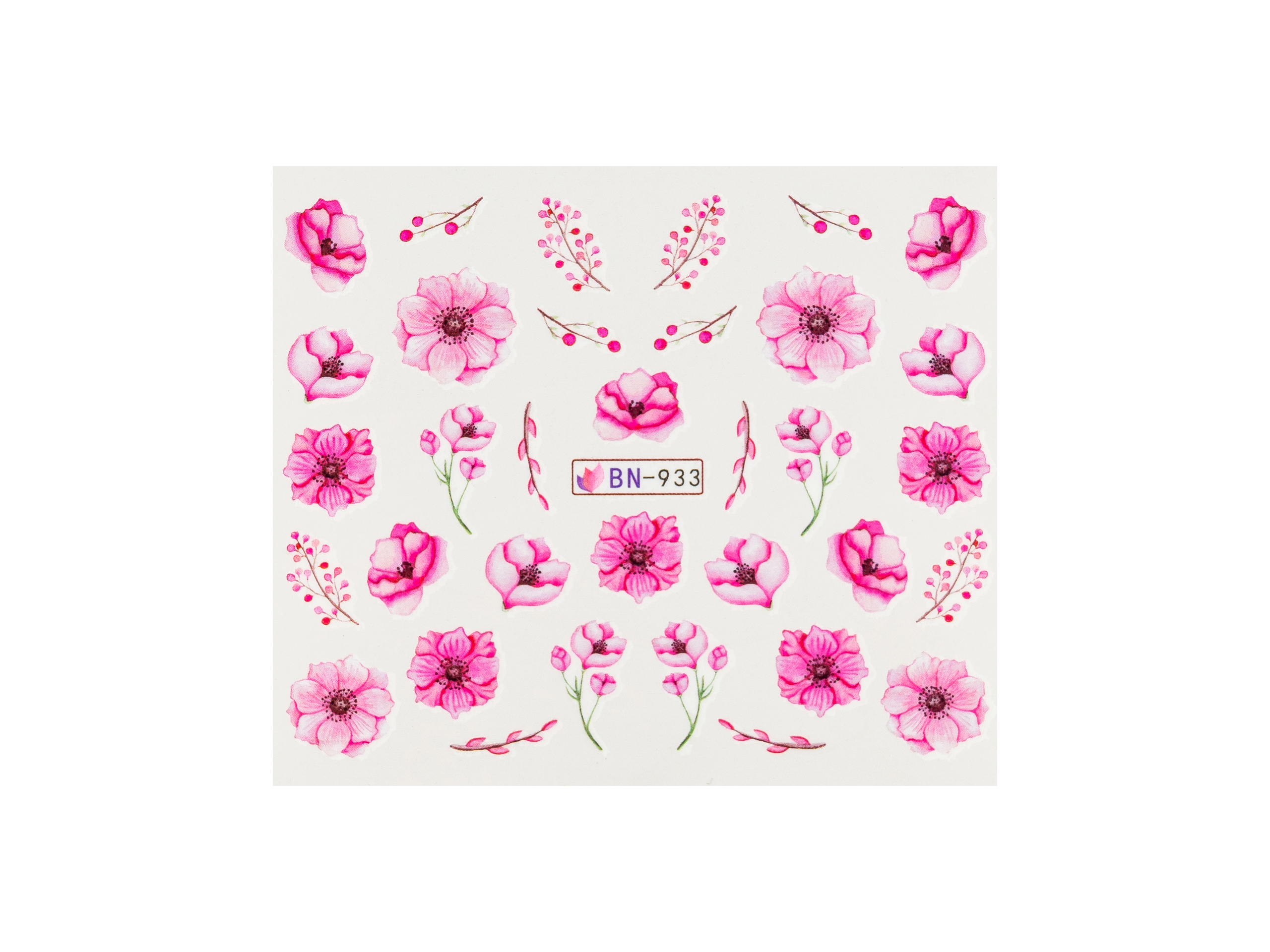 Levně BIO NAILS Vodolepka BN-933 květy