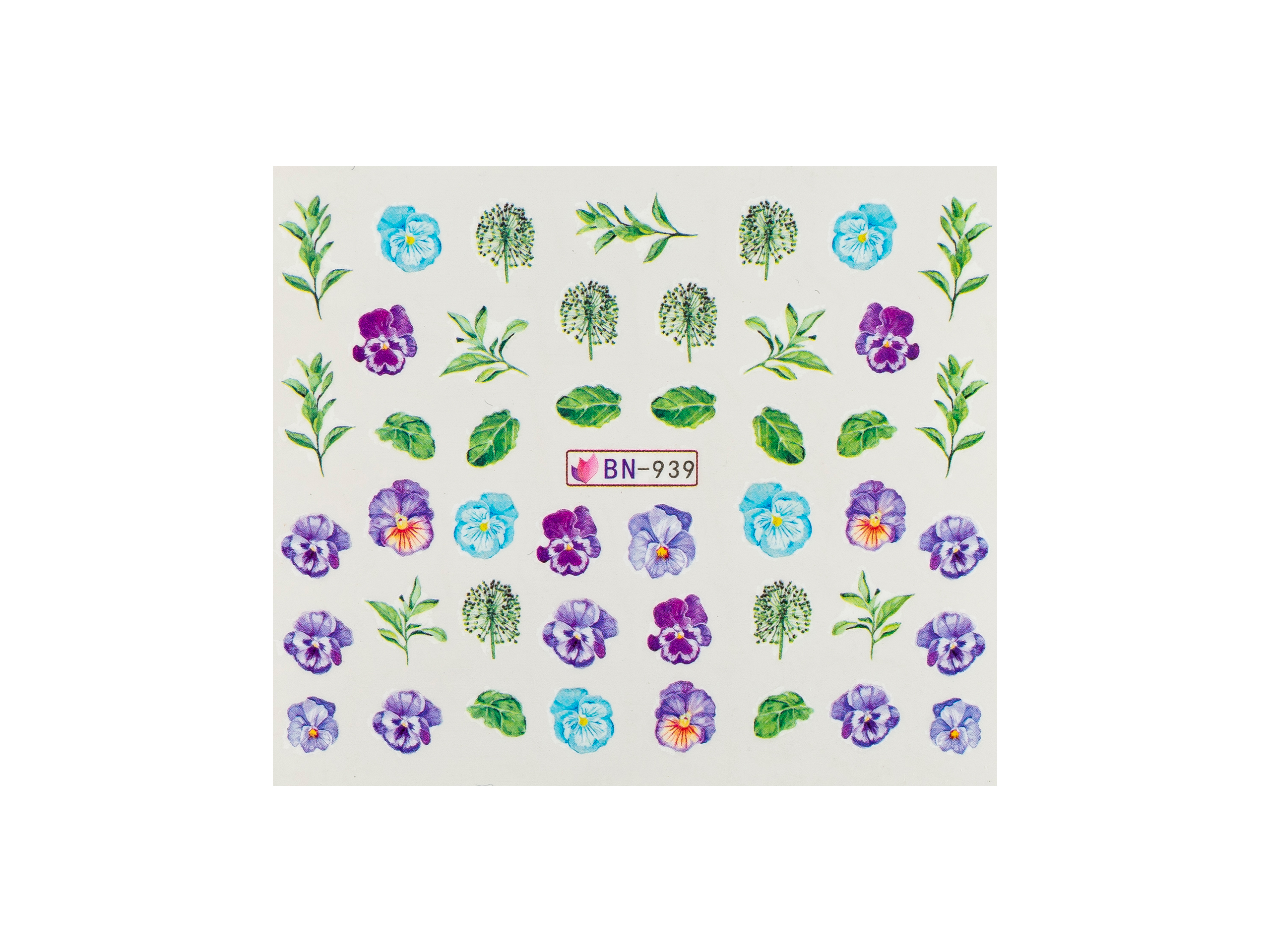 Levně BIO NAILS Vodolepka BN-939 květy a listy